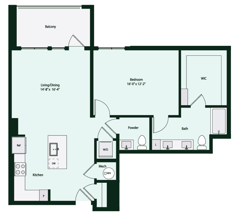 Floor plan layout diagram for A3-6